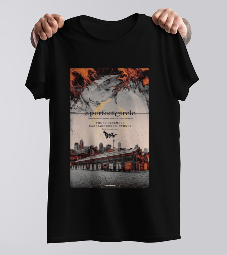 A Perfect Circle Thu 10 December Carriageworks Sydney Special Sunset Show With Puscifer T-Shirt