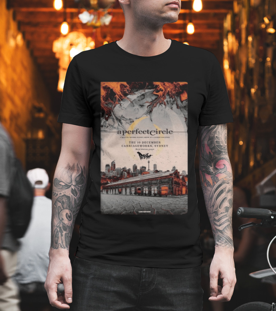 A Perfect Circle Thu 10 December Carriageworks Sydney Special Sunset Show With Puscifer T-Shirt