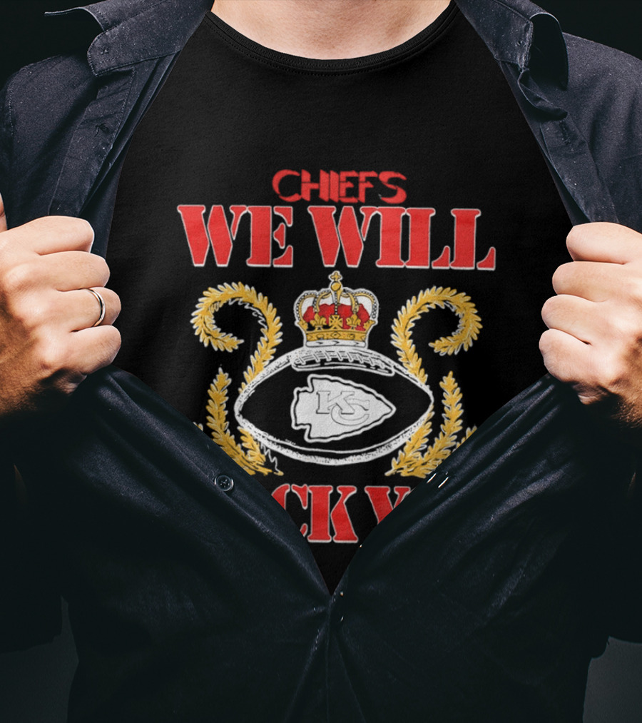 Chiefs We Will Rock You Queen Football Crown T-Shirt