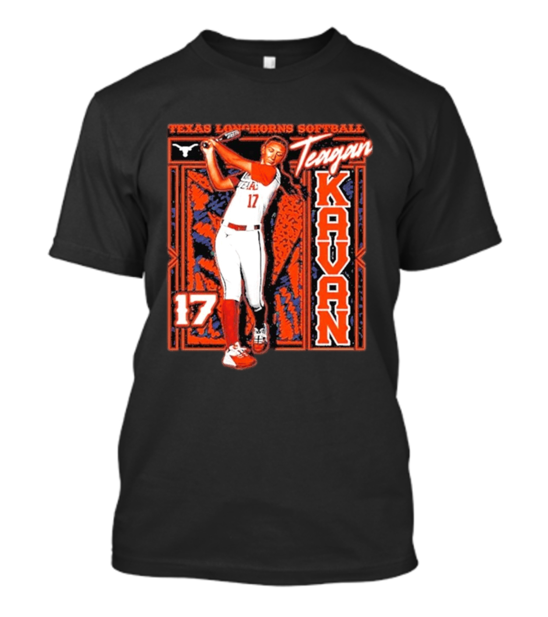 Teagan Kavan 17 Texas Longhorns Softball Team Player T-Shirt