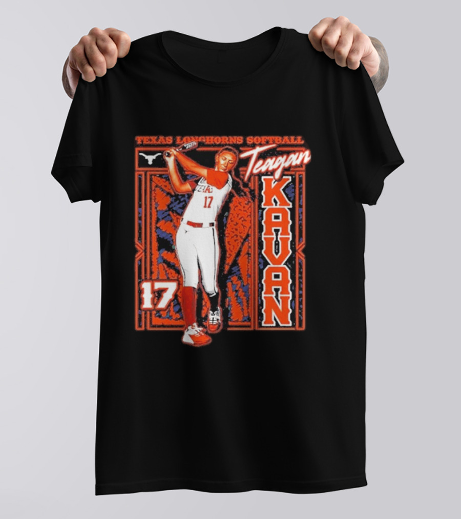 Teagan Kavan 17 Texas Longhorns Softball Team Player T-Shirt