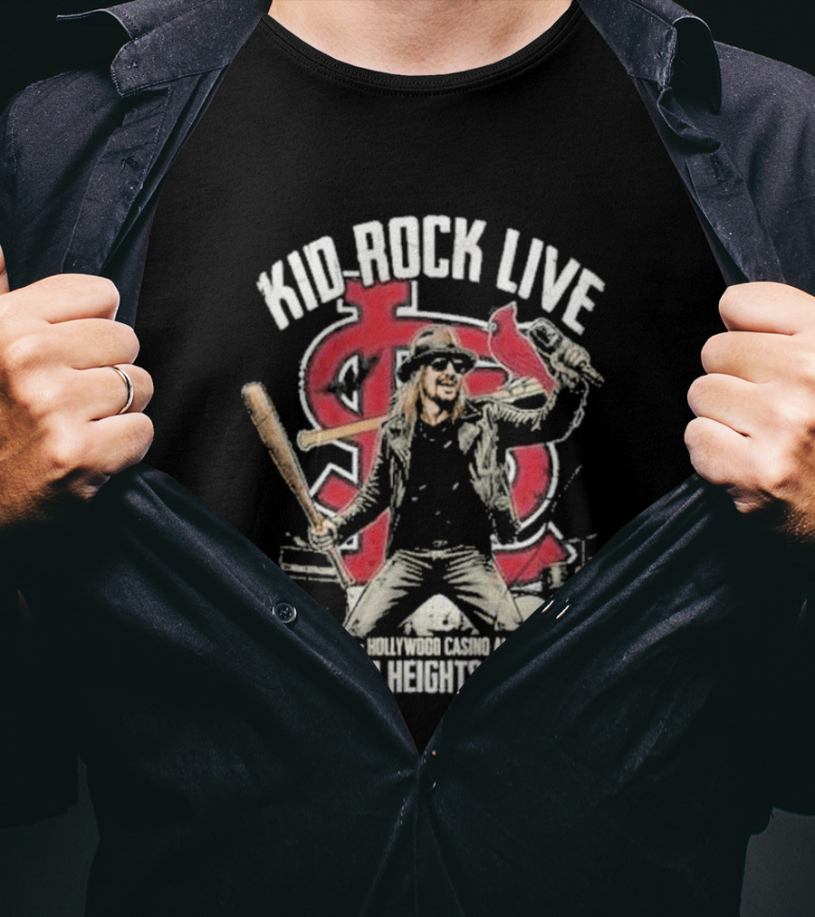 Kid Rock Live May 15 2026 Hollywood Casino Amphitheater St Louis Cardinals Maryland Heights T-Shirt