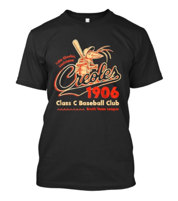 Lake Charles Louisiana Creoles 1906 Class C Baseball Club South Texas League T-Shirt