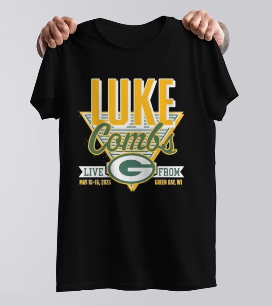 Luke Combs Live May 15 16 2026 Green Bay Wisconsin Packers T-Shirt