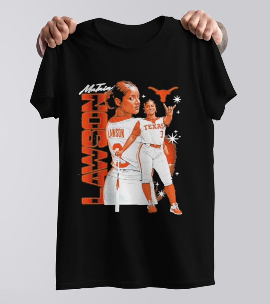 Mataia Lawson Texas Longhorns Softball Player Number 3 T-Shirt