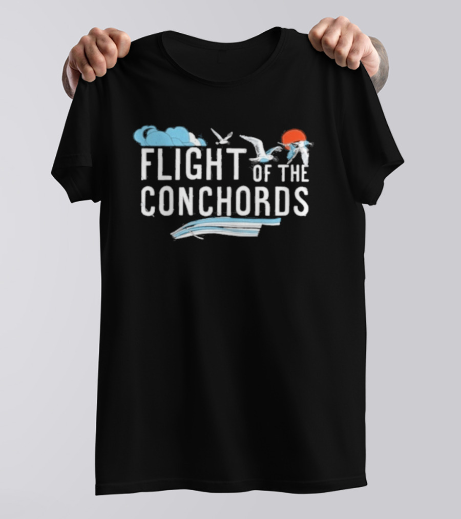 Flight Of The Conchords Tour Los Angeles CA May 9 10 2026 Seagulls Clouds Sun T-Shirt