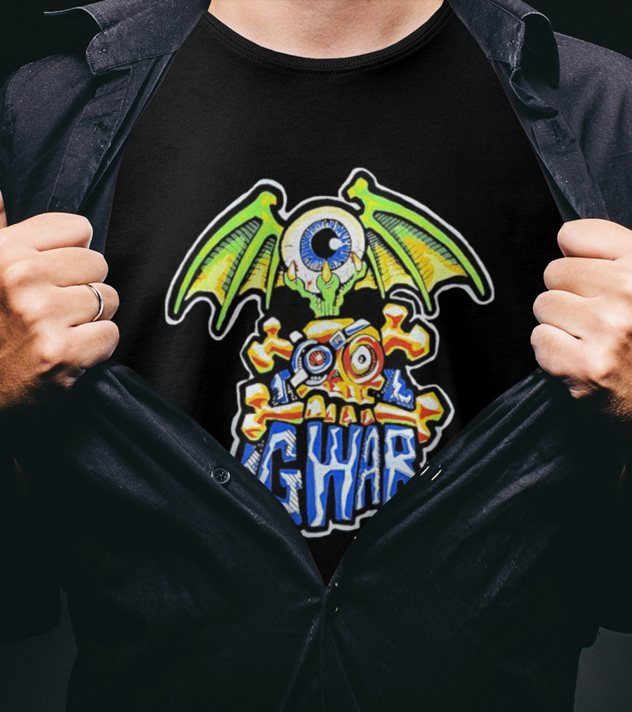 GWAR Flying Eyeball Skull Punk Rock Band Winged Monster T-Shirt