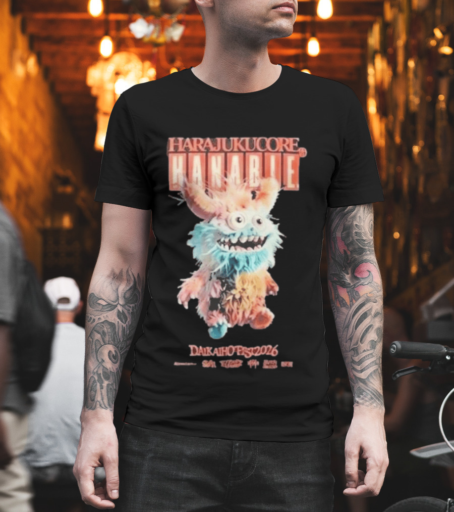 Harajukucore Hanabie Daikaiho Fest 2026 Anime Monster Tokyo Japan T-Shirt