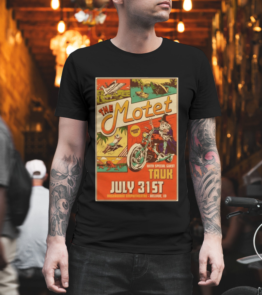 The Motet Summer Tour July 31st Mishawaka Amphitheatre Bellvue CO With Special Guest Tauk T-Shirt