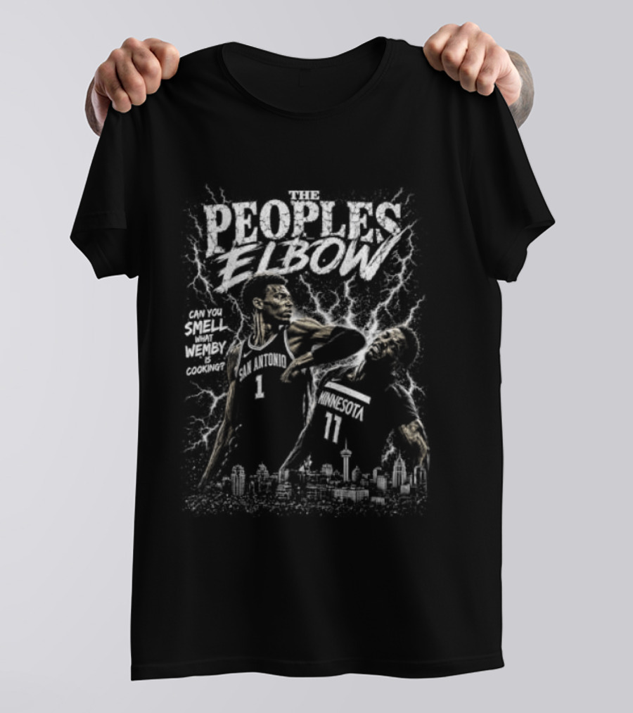 Victor Wembanyama Peoples Elbow Naz Reid Basketball T-Shirt