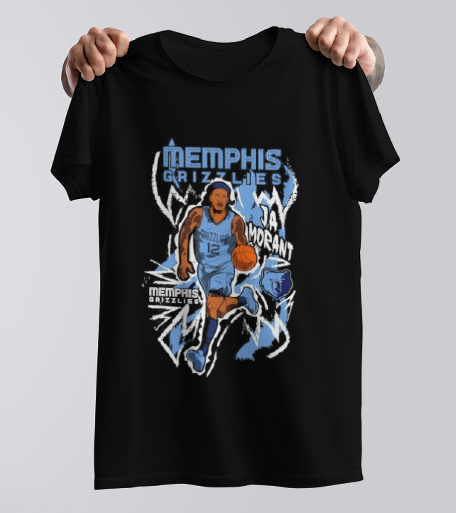 Ja Morant Memphis Grizzlies 12 NBA Chalked Up Dribble T-Shirt