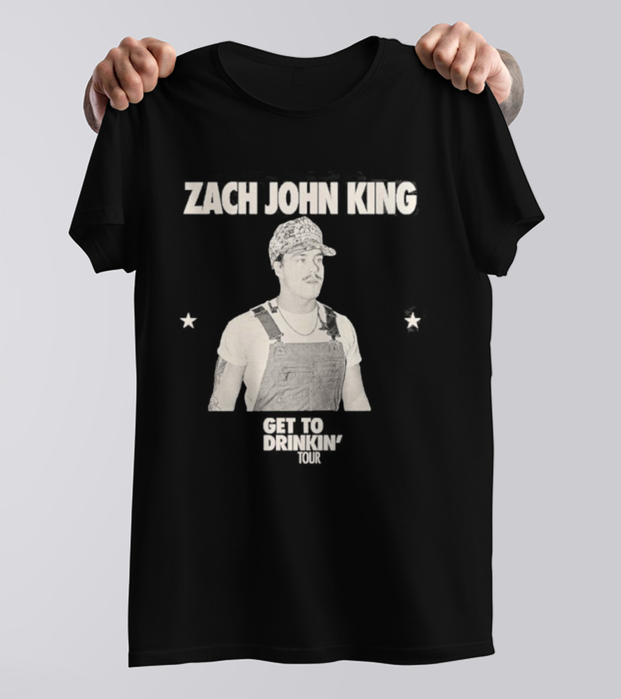 Zach John King 2026 North America Tour Get To Drinkin' Schedule T-Shirt
