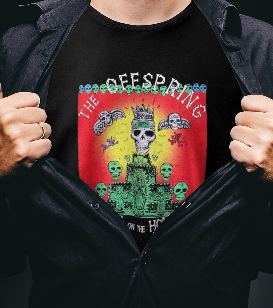 The Offspring Ixnay On The Hombre Skeleton Skulls Crown T-Shirt