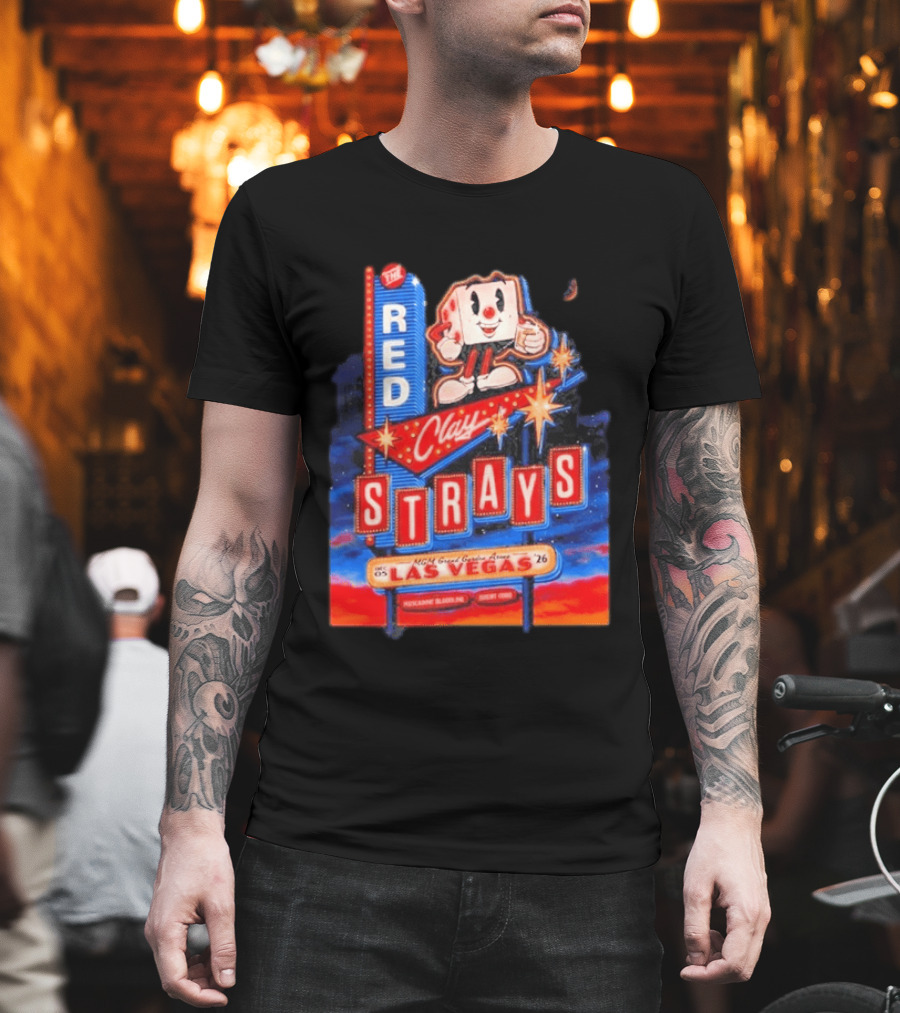 The Red Clay Strays MGM Grand Garden Arena Las Vegas December 5 2026 Neon Vintage Sign T-Shirt