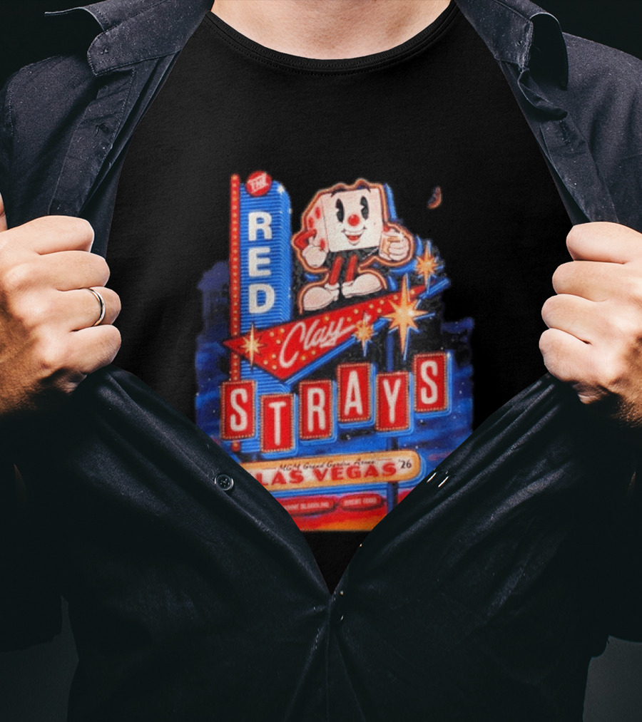 The Red Clay Strays MGM Grand Garden Arena Las Vegas December 5 2026 Neon Vintage Sign T-Shirt
