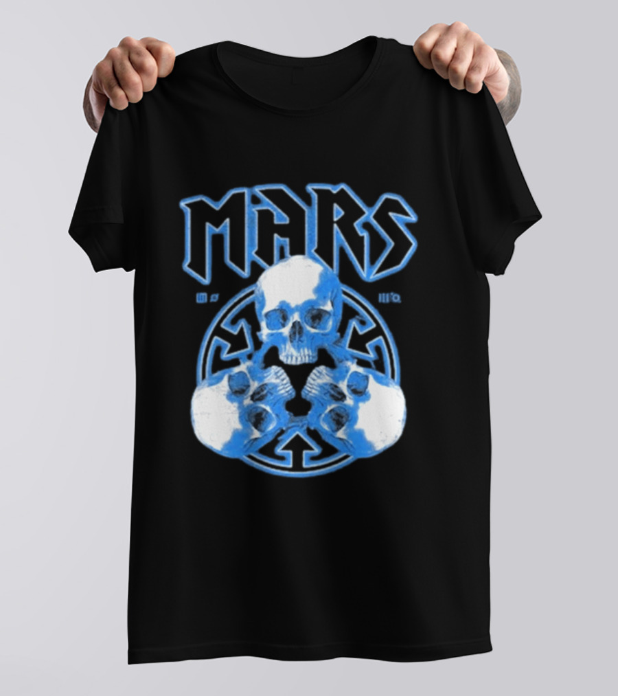 Thirty Seconds To Mars Blue Skulls European Tour 2027 T-Shirt