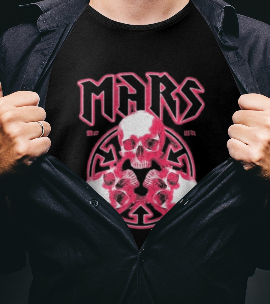 Thirty Seconds To Mars 2027 European Tour Red Skulls MARS T-Shirt