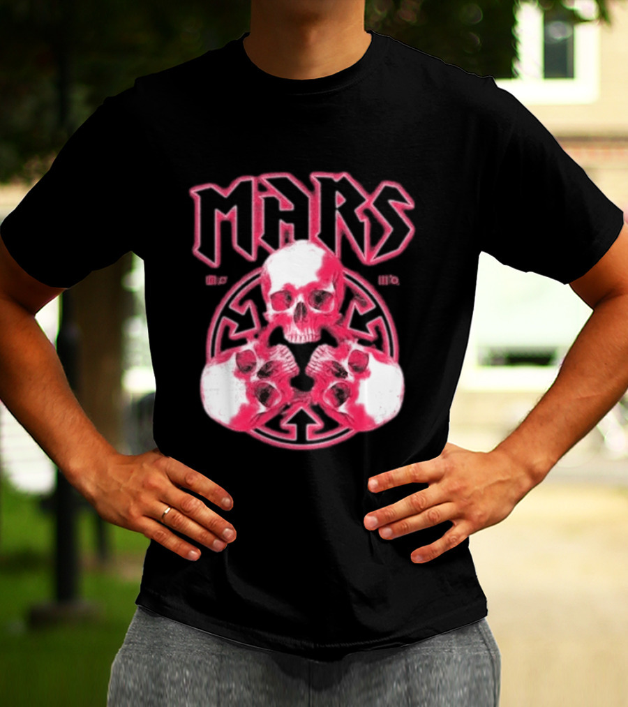 Thirty Seconds To Mars 2027 European Tour Red Skulls MARS T-Shirt