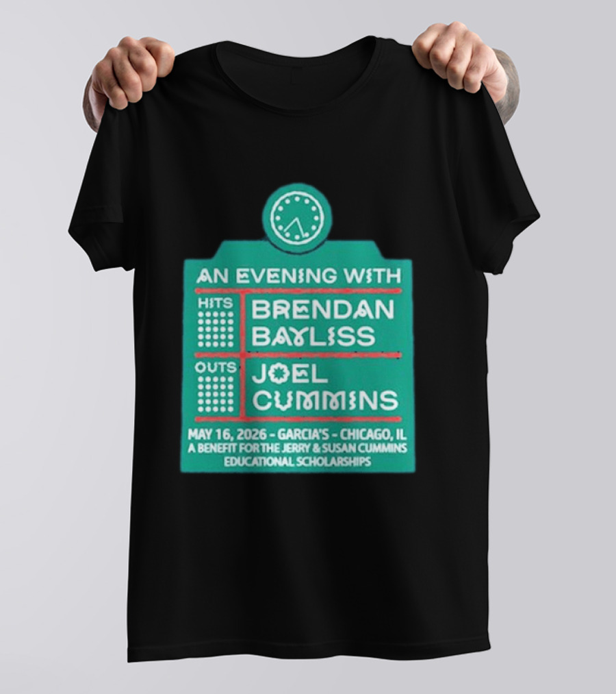 An Evening With Brendan Bayliss And Joel Cummins Garcia's Chicago May 16 2026 Benefit Event T-Shirt