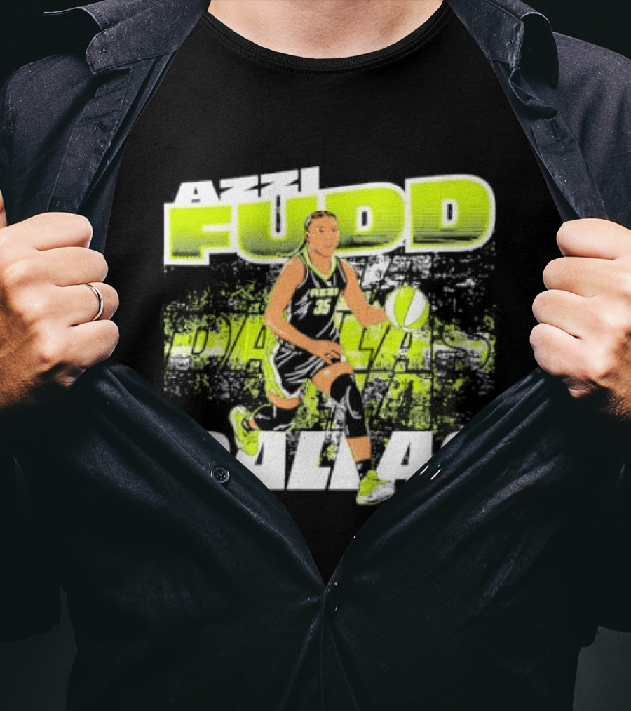 Azzi Fudd Dallas Wings WNBA Dribble Action T-Shirt