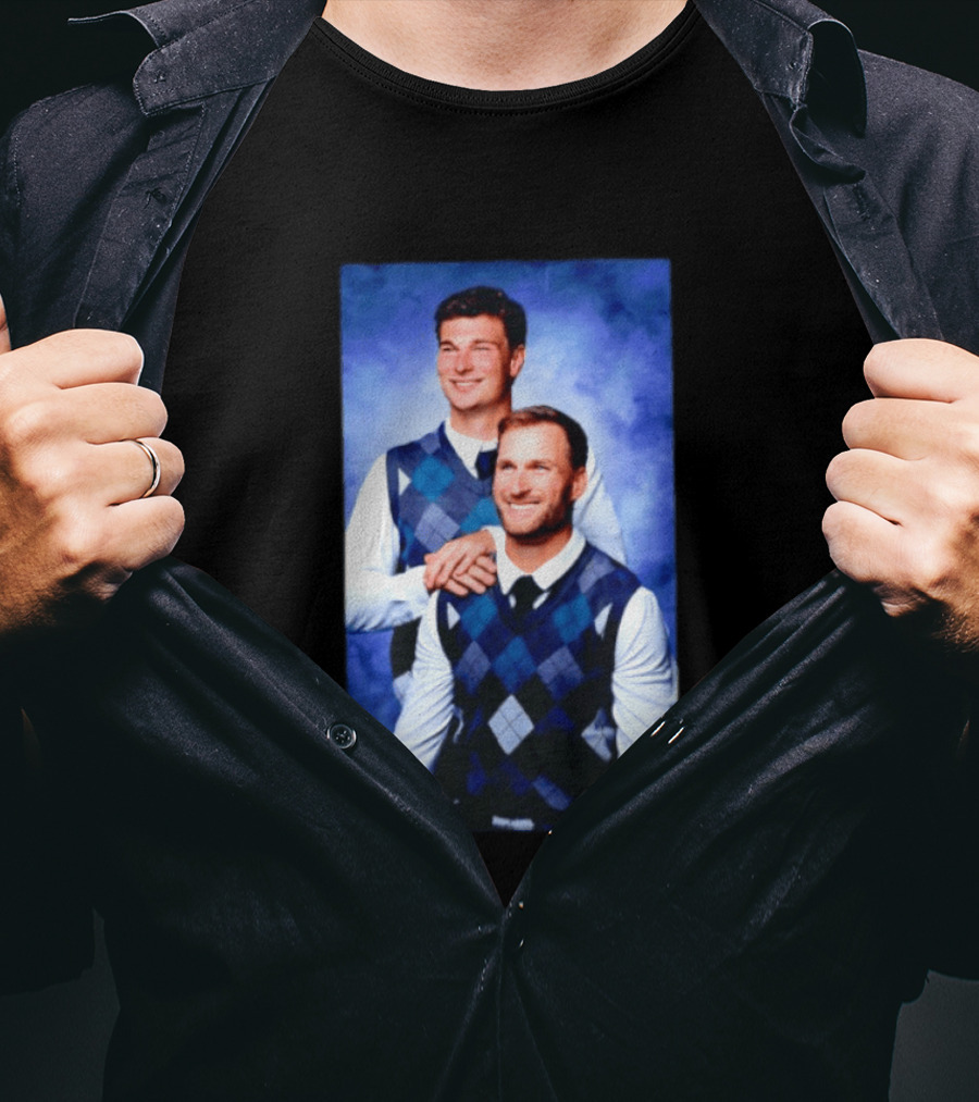 Kirk Cousins Fernando Mendoza Raiders Step Brothers Argyle Sweater Duo T-Shirt