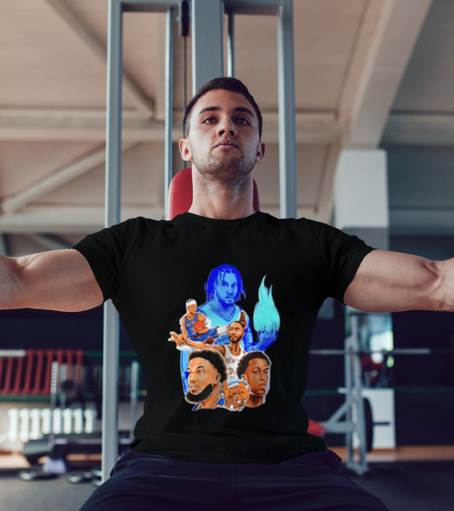 Knicks Jalen Brunson OG Anunoby Mikal Bridges Karl Anthony Towns Basketball T-Shirt