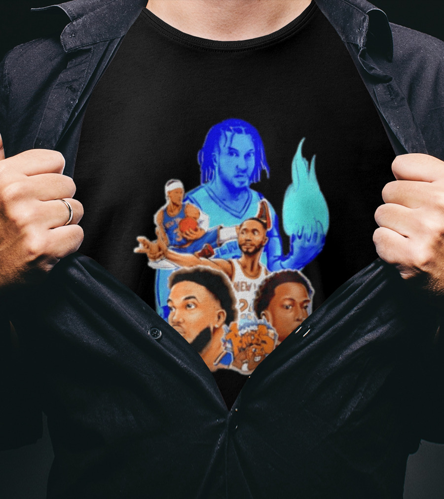 Knicks Jalen Brunson OG Anunoby Mikal Bridges Karl Anthony Towns Basketball T-Shirt