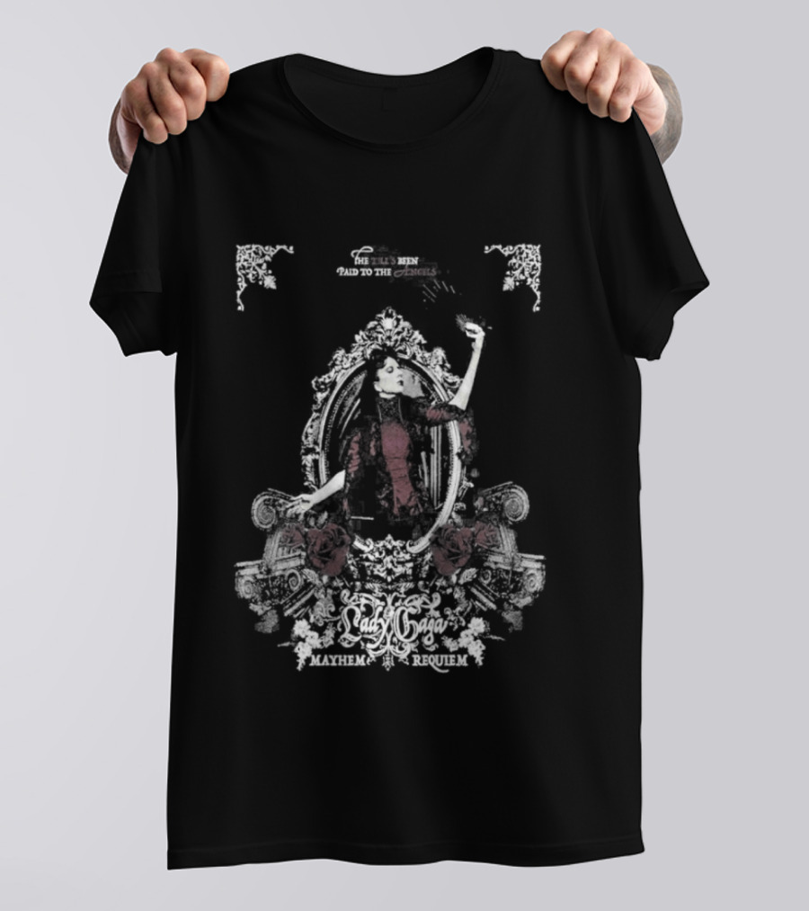 Lady Gaga Mayhem Ball Tour 2026 Requiem Vintage Style Pink Iconic Celebration T-Shirt