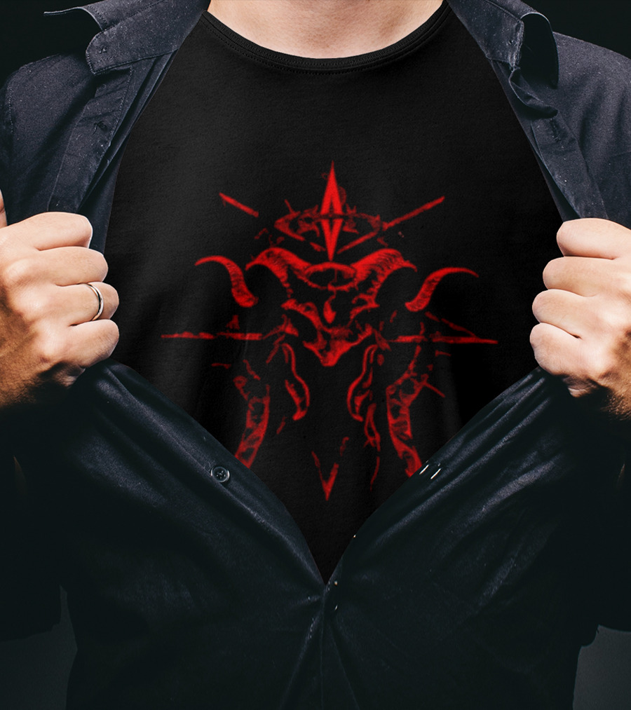 Diablo 4 Spiritborn Vessel Of Hatred Red Demon Glyph T-Shirt
