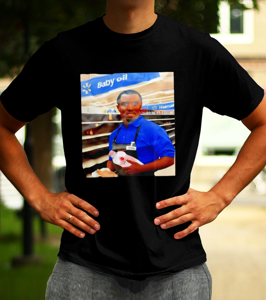 Walmart Baby Oil Diddy Employee Aisle T-Shirt
