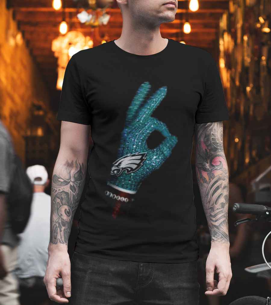 Drake Iceman Philadelphia Eagles Glove Gesture 2 Sided T-Shirt