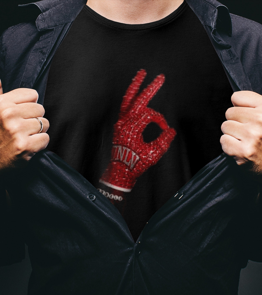 Drake Iceman UNLV Rebels Red Glove Two Sided T-Shirt