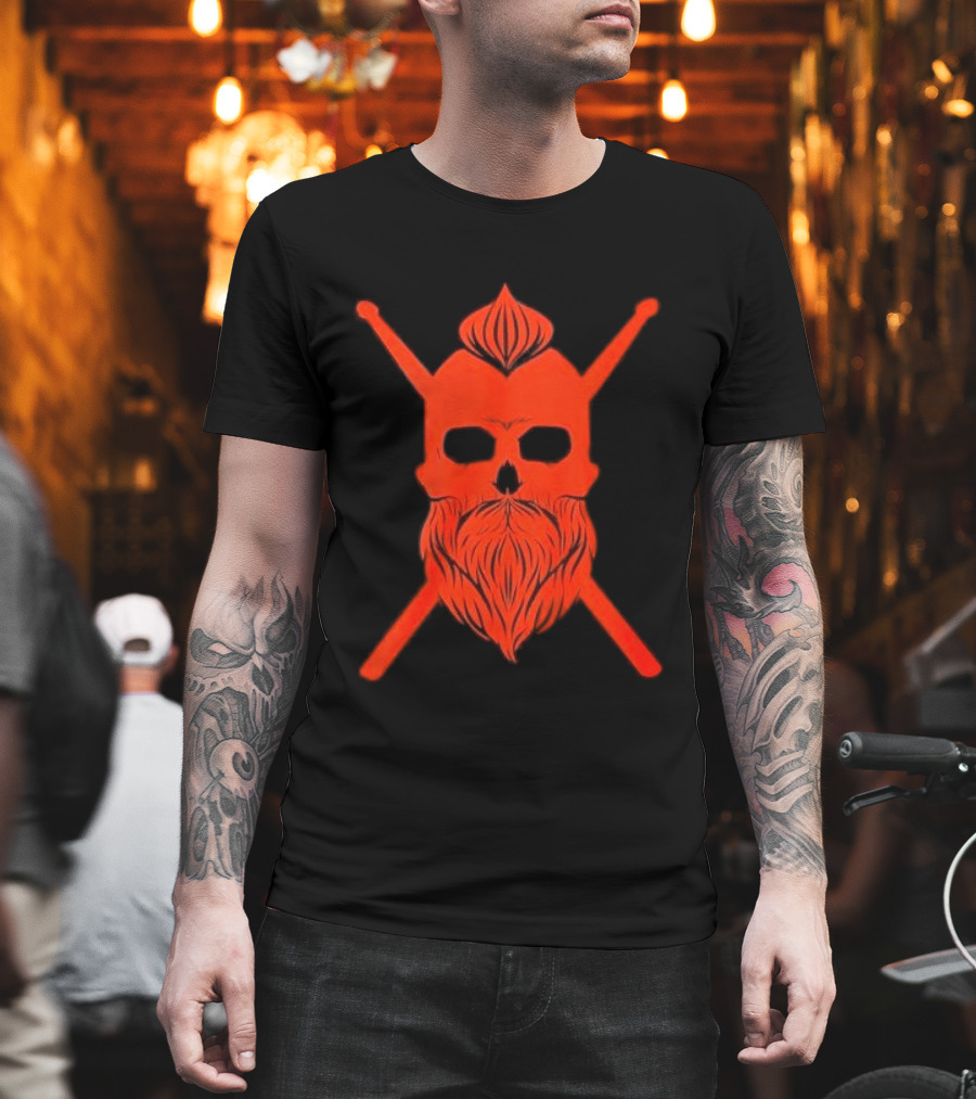 Drummer Skull Crossed Drumsticks Stealing Until Nobody's T-Shirt