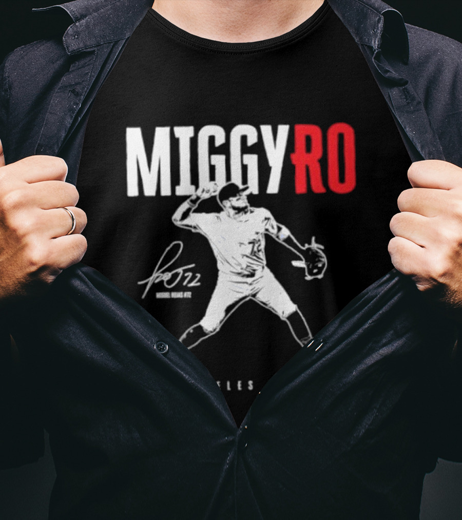 Miguel Rojas 72 Los Angeles Baseball MiggyRo Player Signature T-Shirt