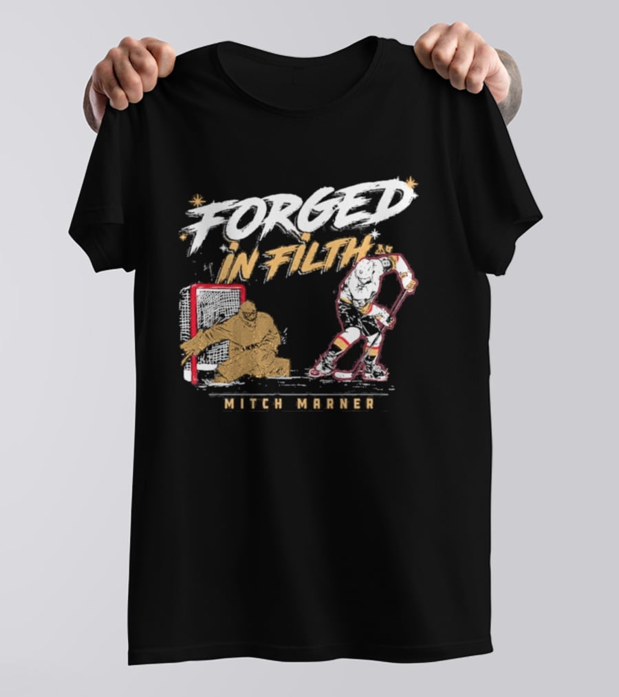 Forged In Filth Mitch Marner Hockey Player Motif T-Shirt