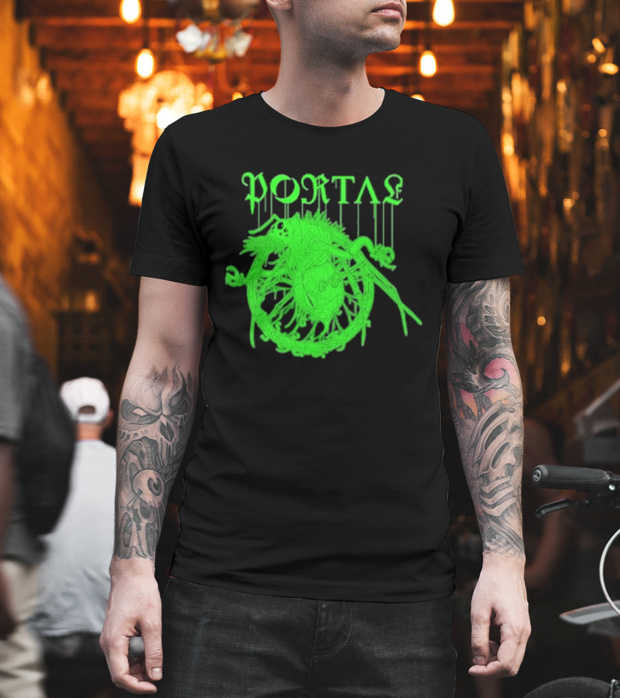 Portal Arachidonic Acid Sci Fi Creature Green Dripping T-Shirt
