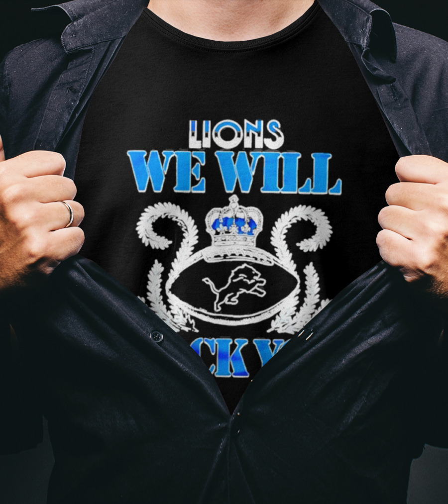 Detroit Lions We Will Rock You Queen Homage 2026 Tri Blend T-Shirt