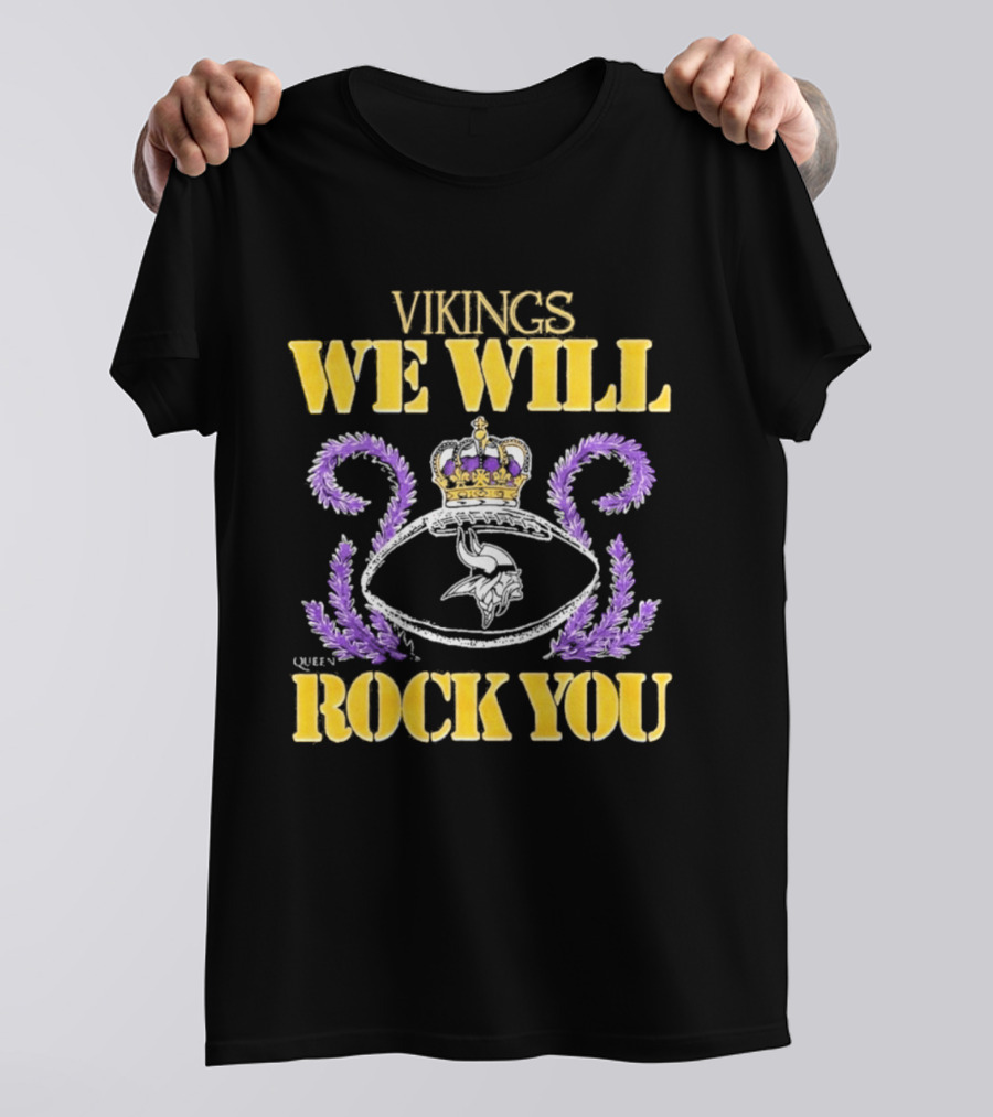 2026 Minnesota Vikings We Will Rock You Queen Tri Blend T-Shirt