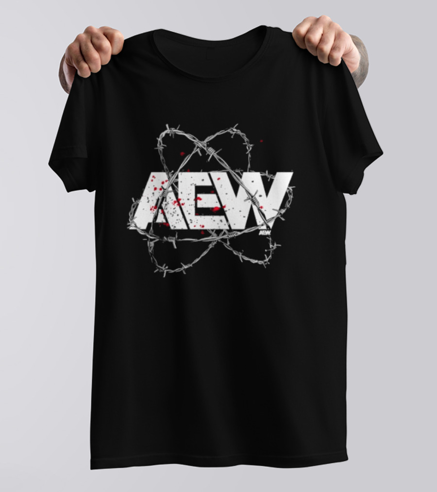 AEW Barbed Wire Blood Splatter T-Shirt
