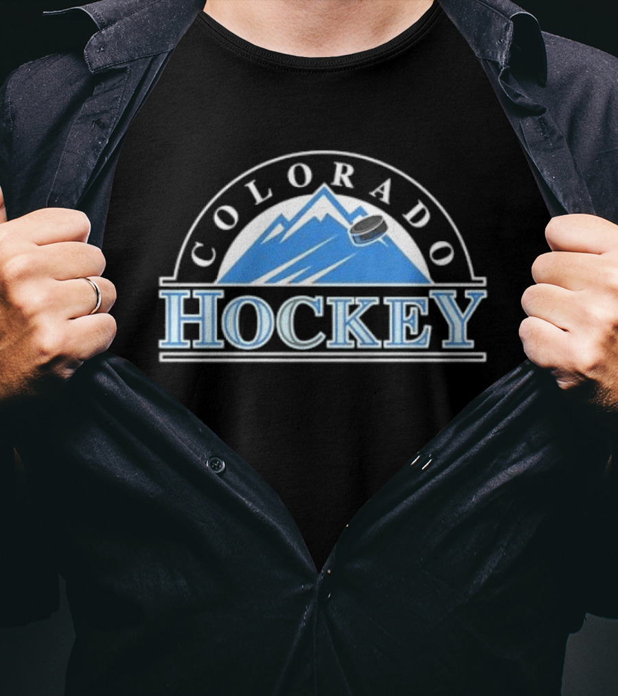 Colorado Avalanche Hockey Mountain Curve T-Shirt
