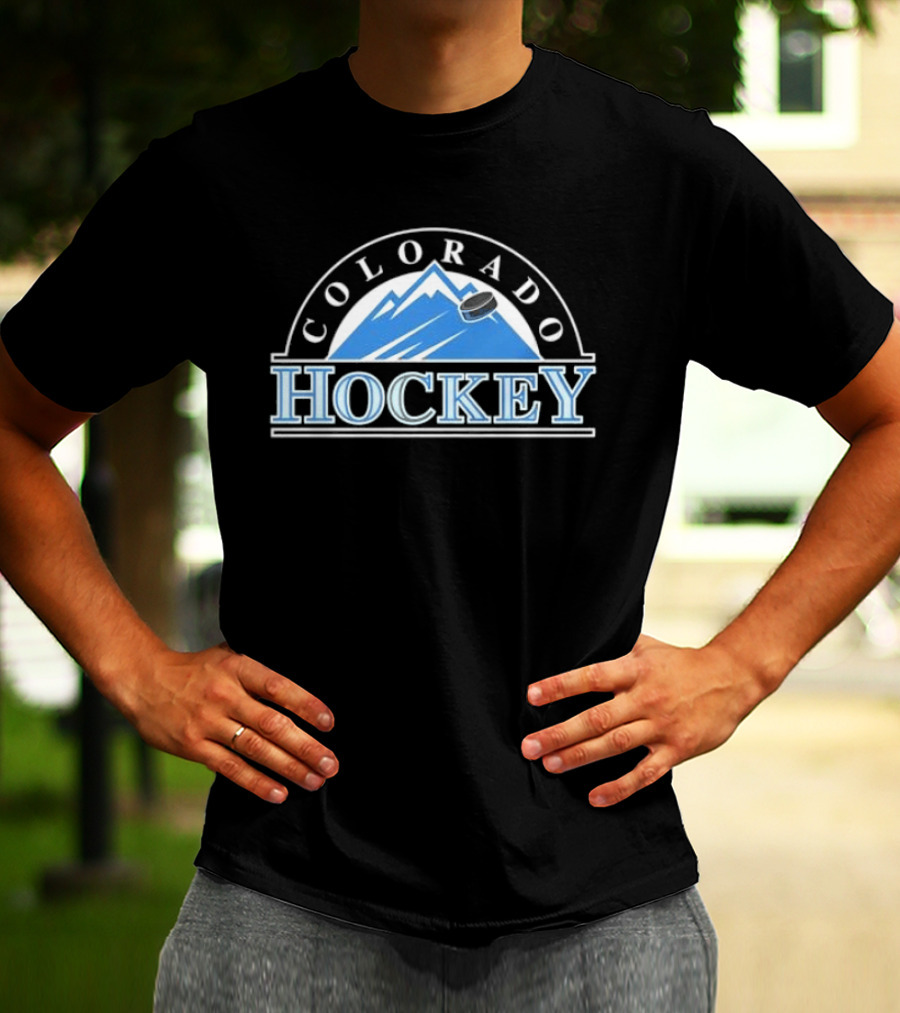 Colorado Avalanche Hockey Mountain Curve T-Shirt