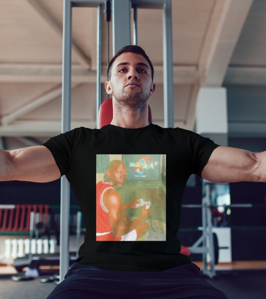 Space Jam Play Game Michael Jordan Gaming Scene T-Shirt