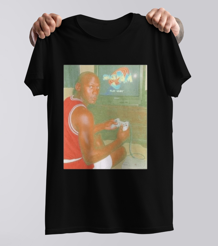 Space Jam Play Game Michael Jordan Gaming Scene T-Shirt