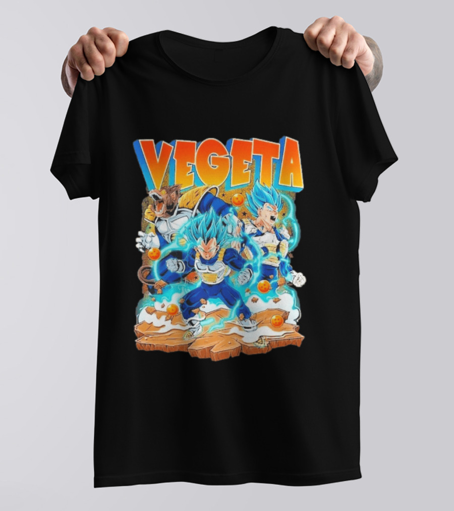 Vegeta Super Saiyan Blue Power Dragon Ball Glorious Combat Scene T-Shirt