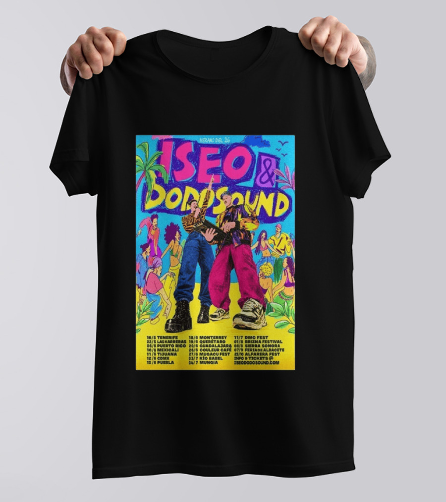 Iseo Dodosound Verano Tour 2026 Tenerife Guadalajara Zaragoza Fiesta T-Shirt