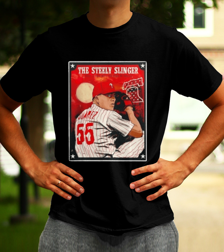 Philadelphia Phillies Ranger Suarez Steely Slinger 55 Baseball T-Shirt