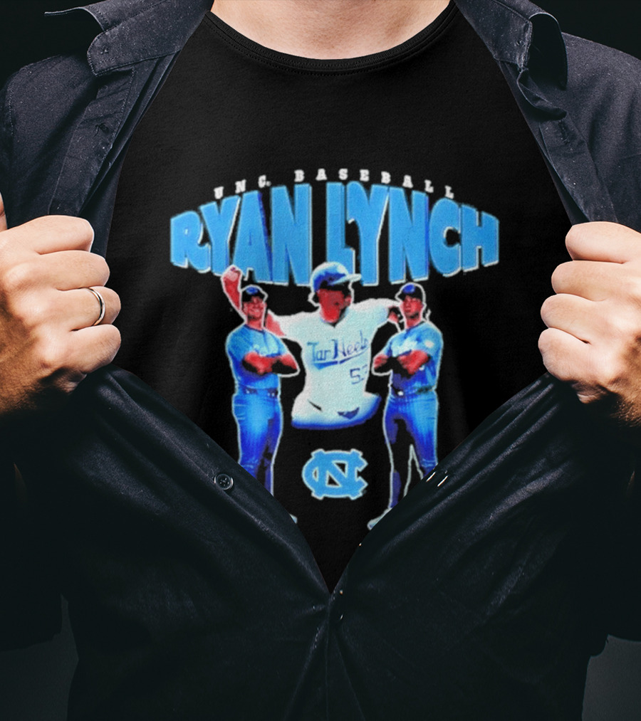 UNC Tar Heels Baseball Ryan Lynch 55 T-Shirt