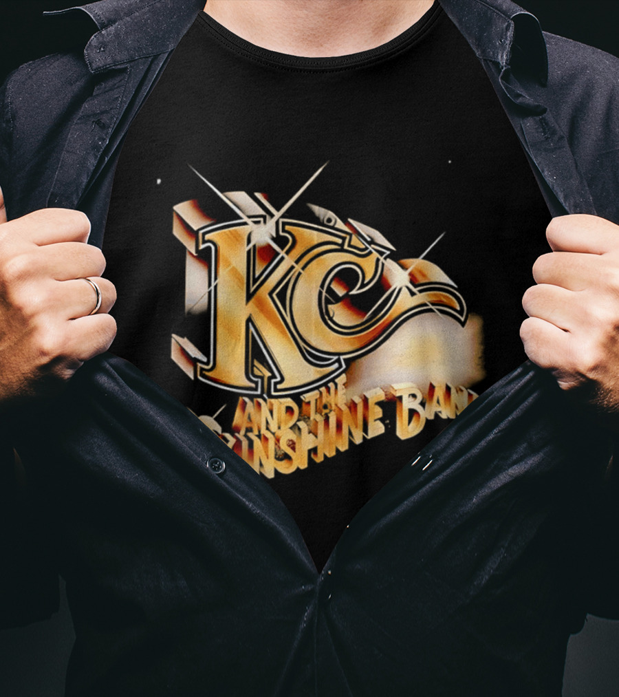 KC And The Sunshine Band Gold Logo Retro Disco T-Shirt