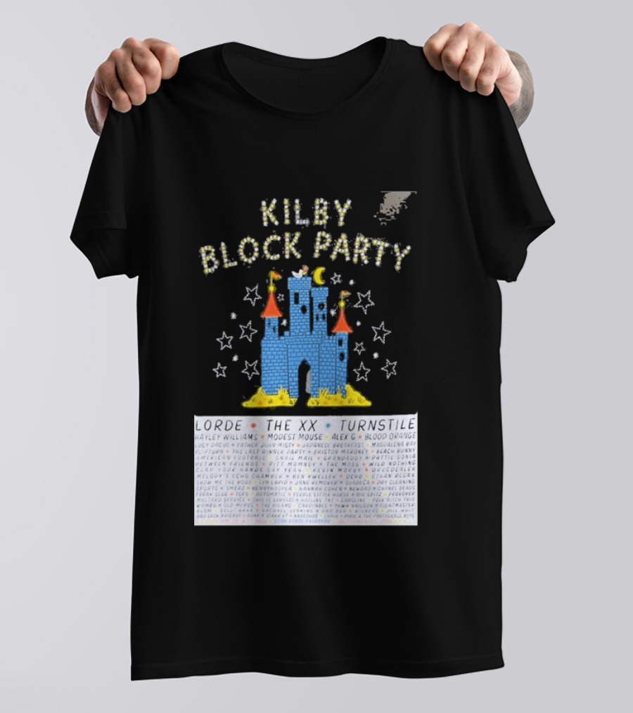 Kilby Block Party Salt Lake City May 17 2026 The XX Turnstile Alex G Blood Orange Stars Castle T-Shirt