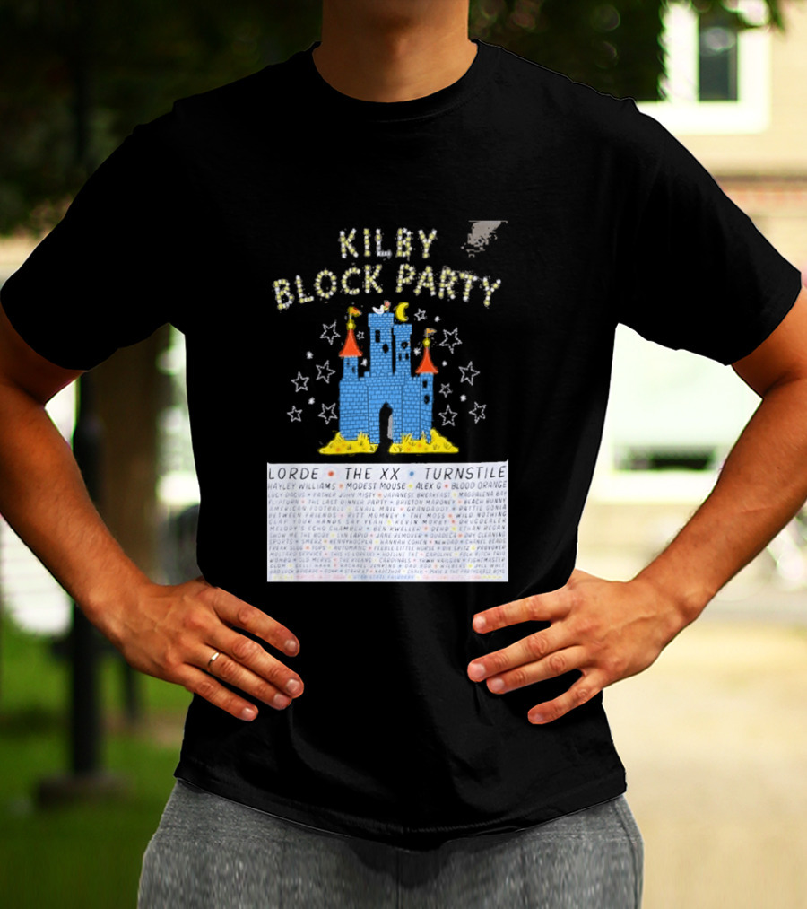 Kilby Block Party Salt Lake City May 17 2026 The XX Turnstile Alex G Blood Orange Stars Castle T-Shirt